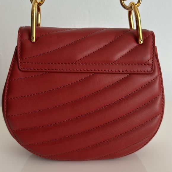 CHLOE *NEW* Drew Red Bag with Gold hardware & Dust Cover in Excellent Condition - Picture 8 of 17